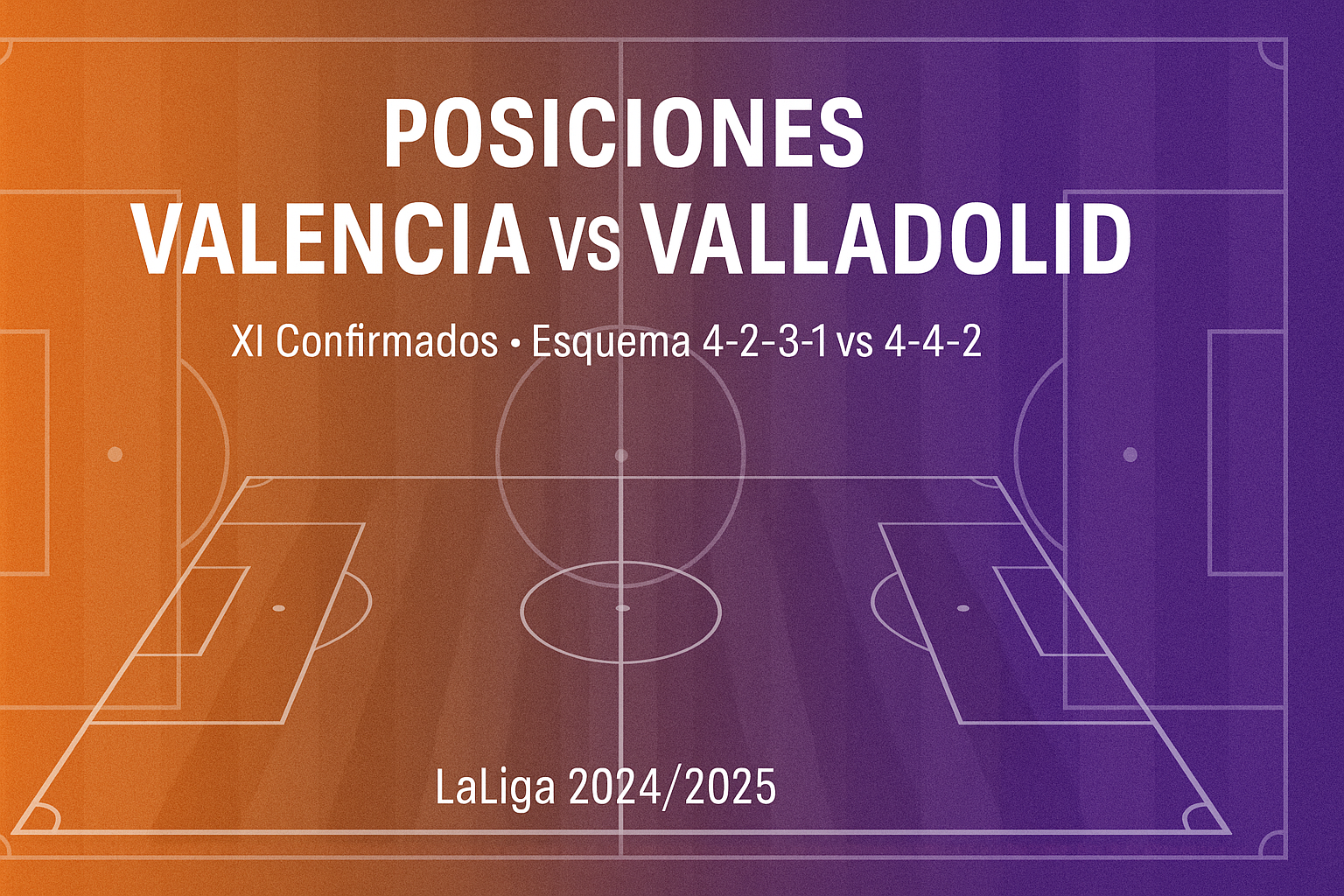 Imagen resumando las posiciones de valencia vs valladolid