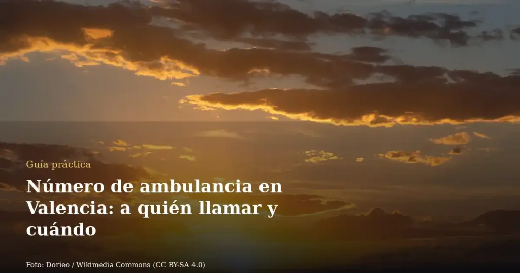 Número de ambulancia en Valencia: a quién llamar y cuándo